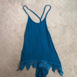 Blue halter top